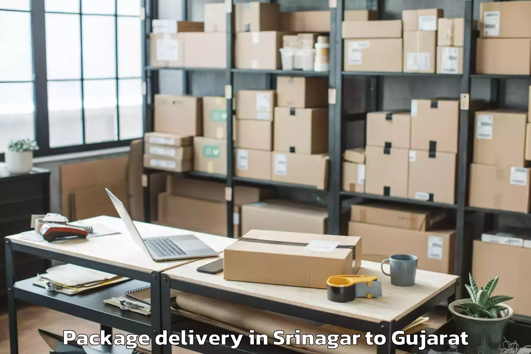 Book Srinagar to Jamjodhpur Package Delivery Online